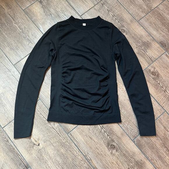 Athleta Tops - Athleta Foresthill Ascent Seamless Black Wool Blend Top Women’s Size Small
